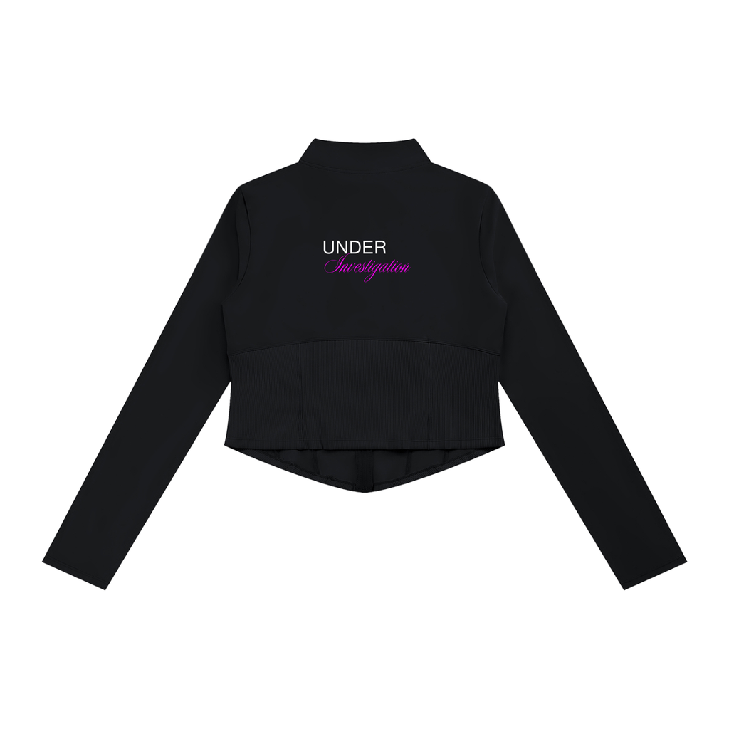 UNDER Investigation yoga jacket in black - back view - F1 women's jacket