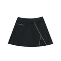 Car sketch a-line skirt in black - front view - F1 women's fashion