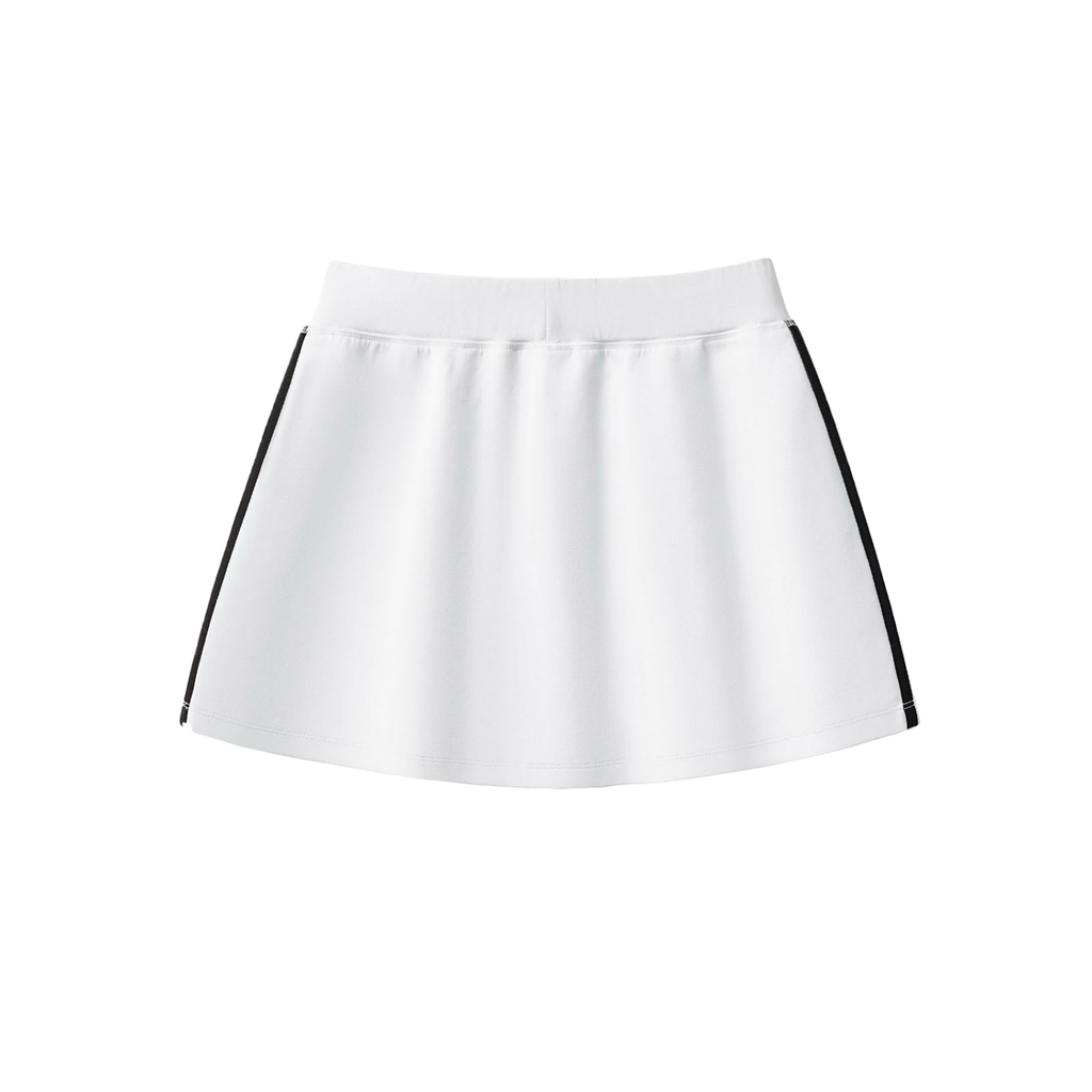 That race girl performance skirt in white - back view - F1 women's activewear