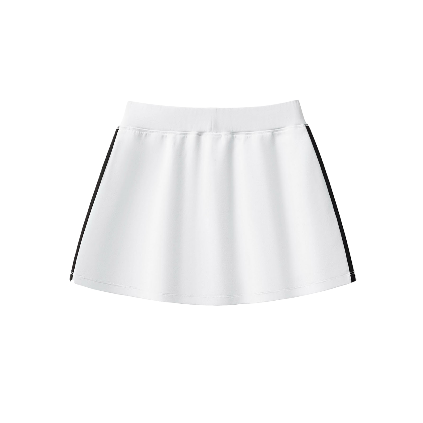 That race girl performance skirt in white - back view - F1 women's activewear