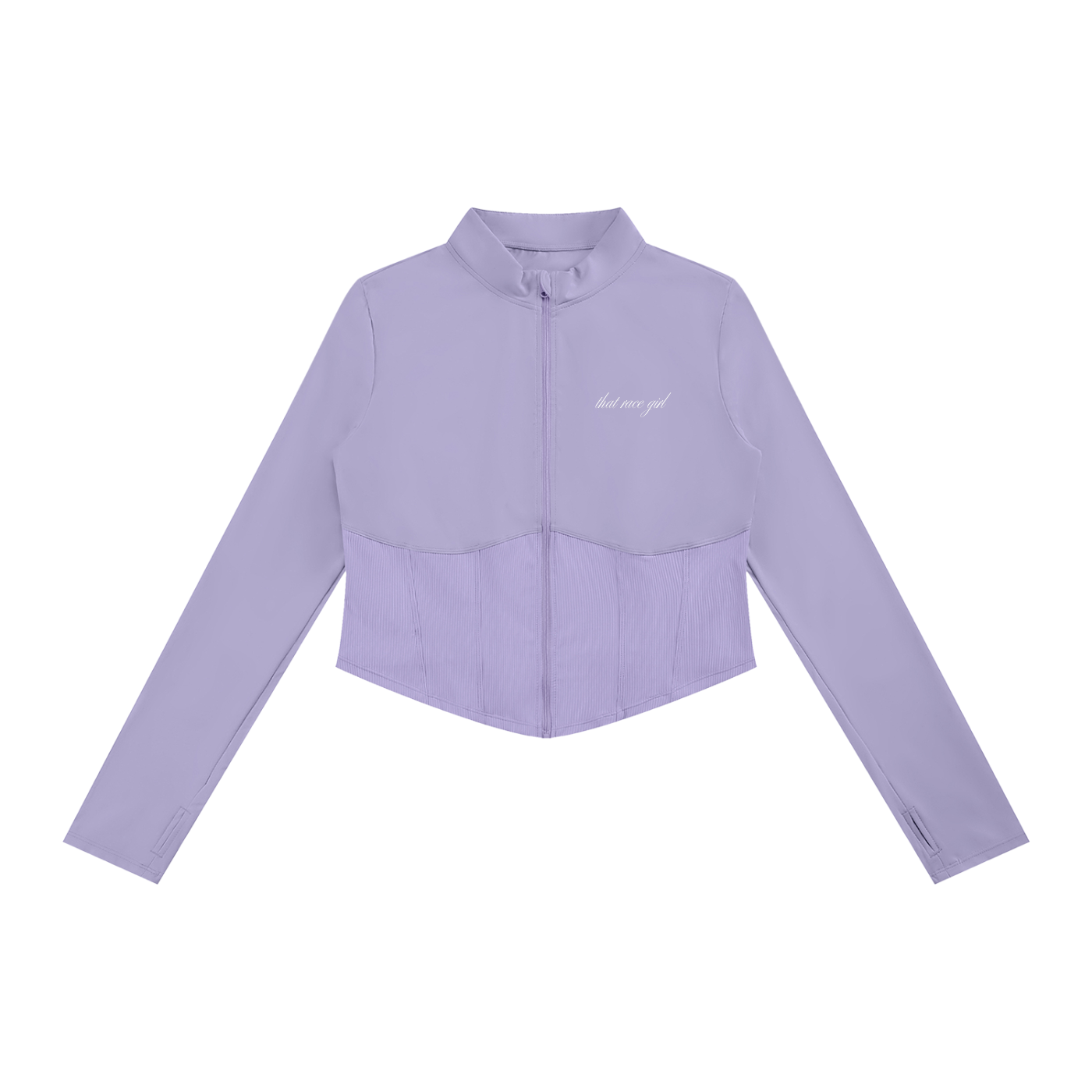 UNDER Investigation yoga jacket in purple - front view - F1 women's jacket