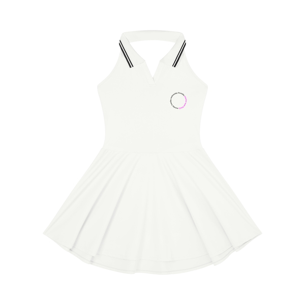 Monday to RACE tennis dress in white - front view - F1 women's dress