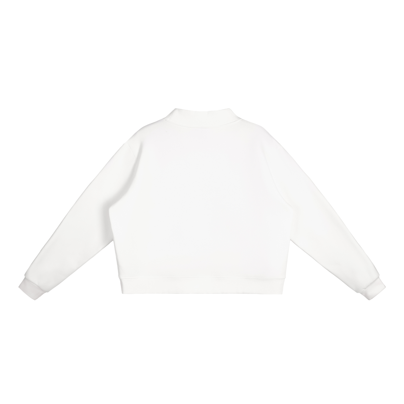 Monday to RACE mock-neck sweatshirt in cream apricot - front view - F1 women's fashion