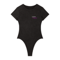 Box box box bodysuit in washed black - front view - F1 women's fashion