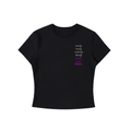 Monday to RACE bodycon tee in black - front view showing listed race week graphic - F1 women's fashion