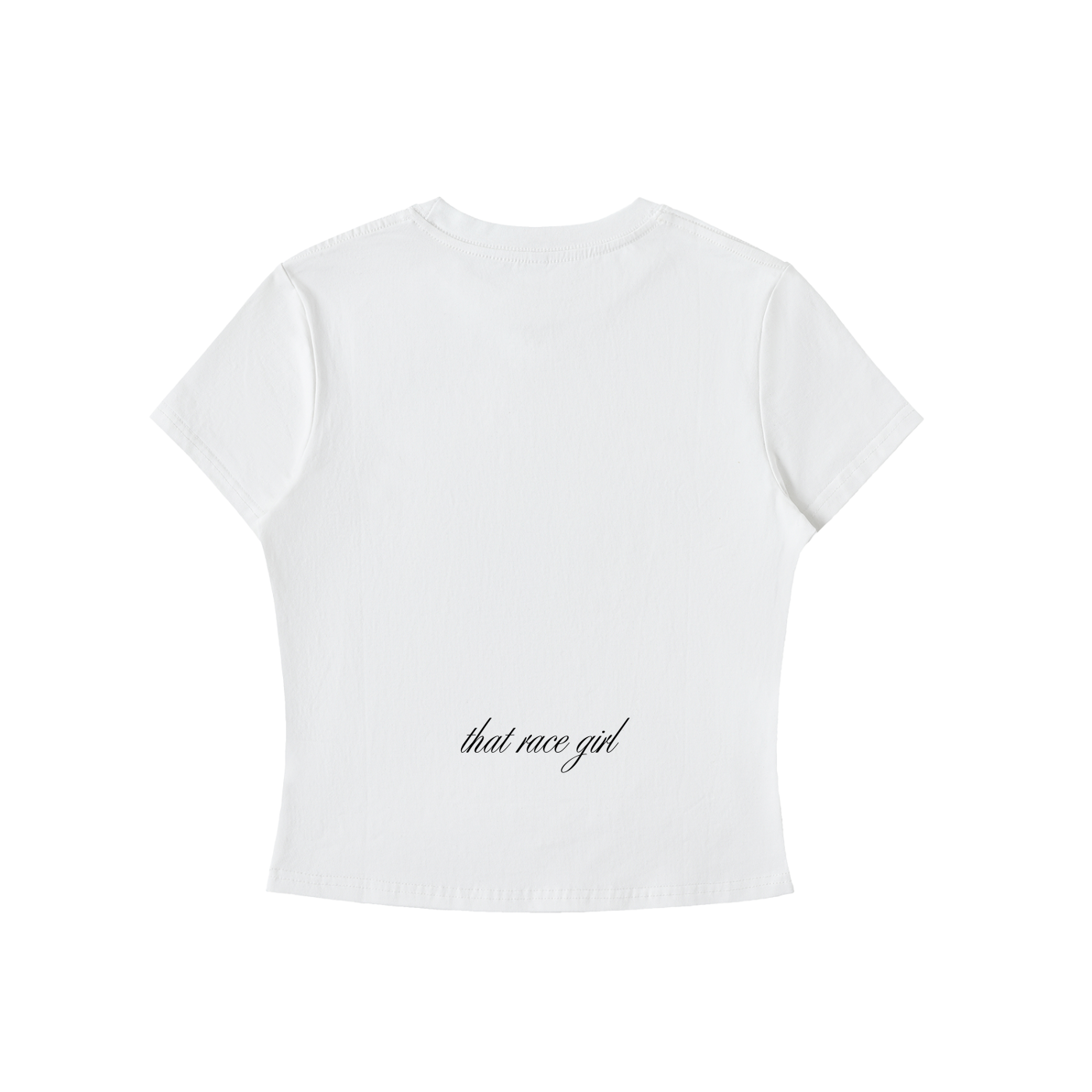 Monday to RACE bodycon tee in white - back view - F1 women's fashion