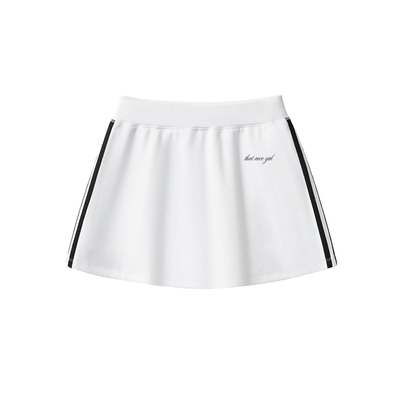 That race girl performance skirt in white - front view - F1 women's activewear
