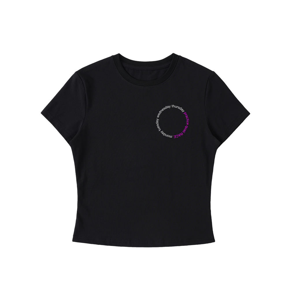 UNDER Investigation bodycon tee in black - front view - F1 women's fashion