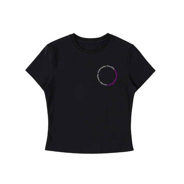 UNDER Investigation bodycon tee in black - front view - F1 women's fashion