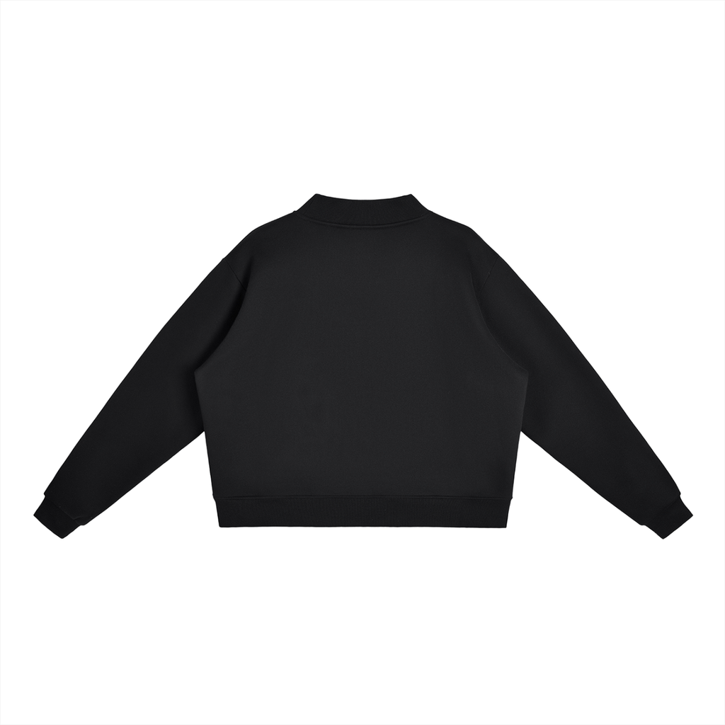 Monday to RACE mock-neck sweatshirt in white - front view - F1 women's fashion