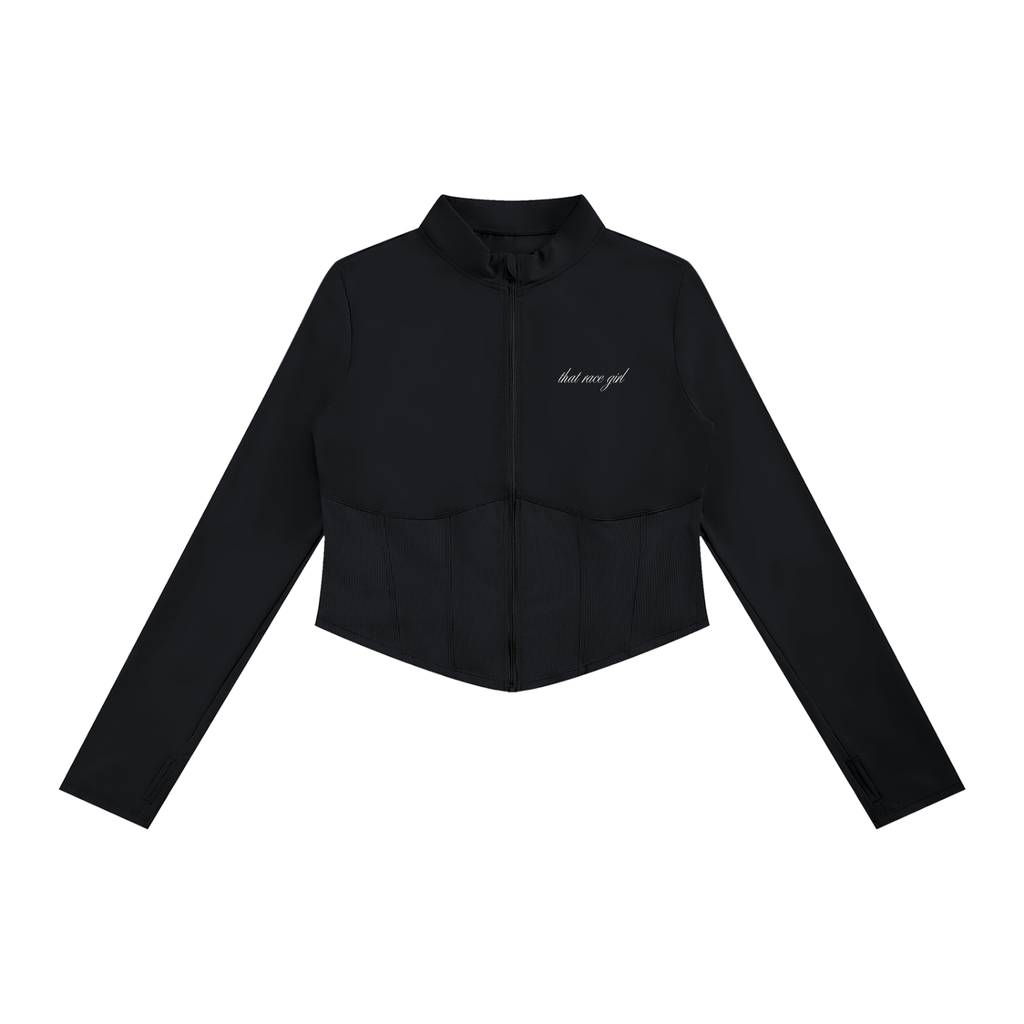 UNDER Investigation yoga jacket in black - front view - F1 women's jacket