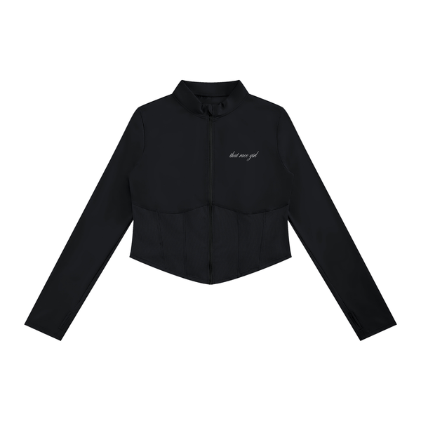 UNDER Investigation yoga jacket in black - front view - F1 women's jacket